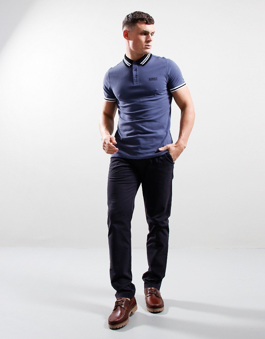 Barbour International Noble Polo Shirt Slate Blue