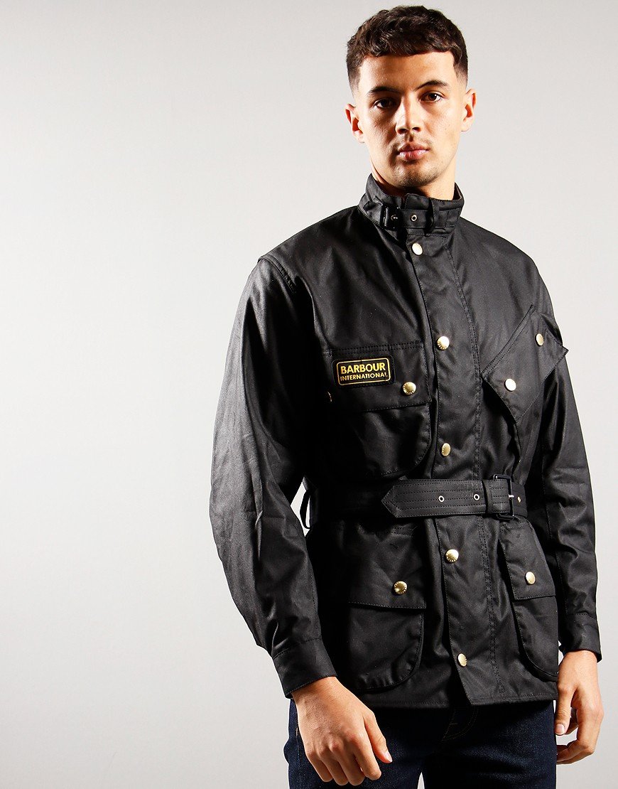 barbour belted jacket mens
