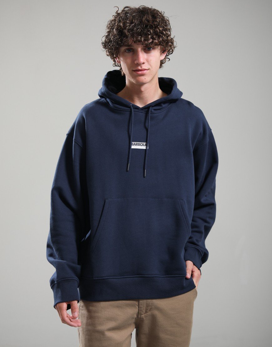 Barbour International Wendell Oversized Hoodie Navy