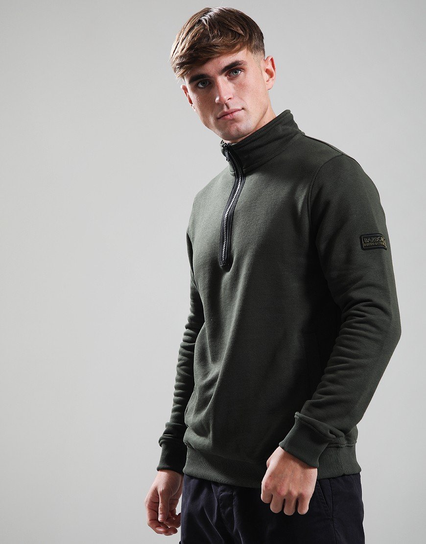 Barbour International Outline Funnel Sweat Sage