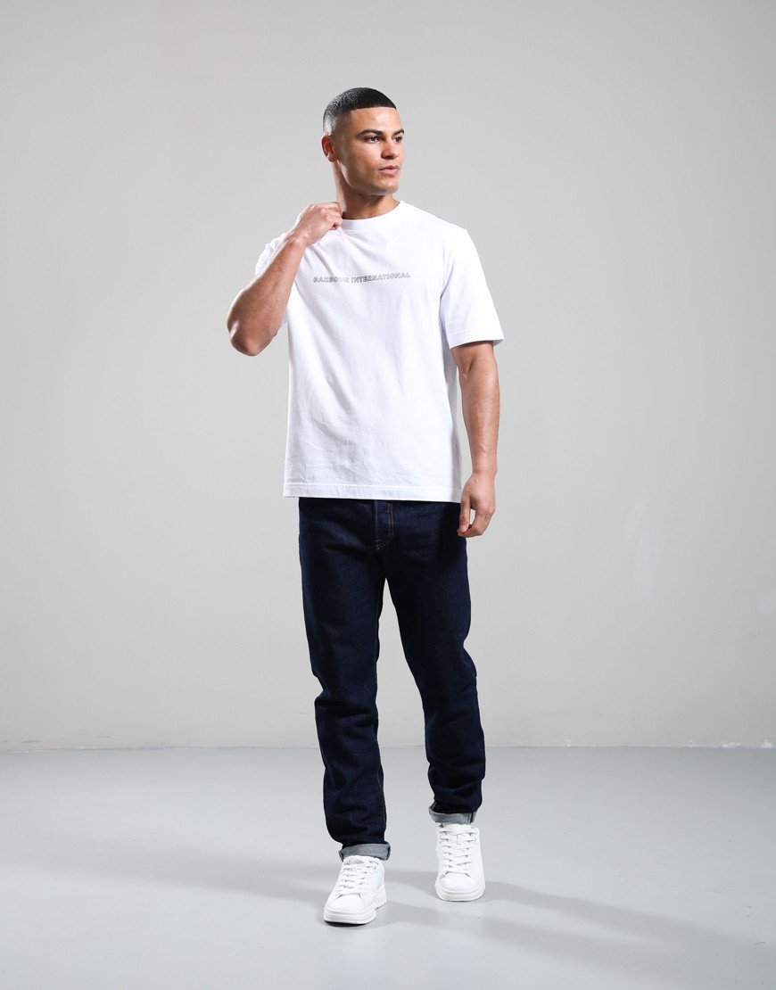 Barbour International Outline Motor Graphic T-Shirt White