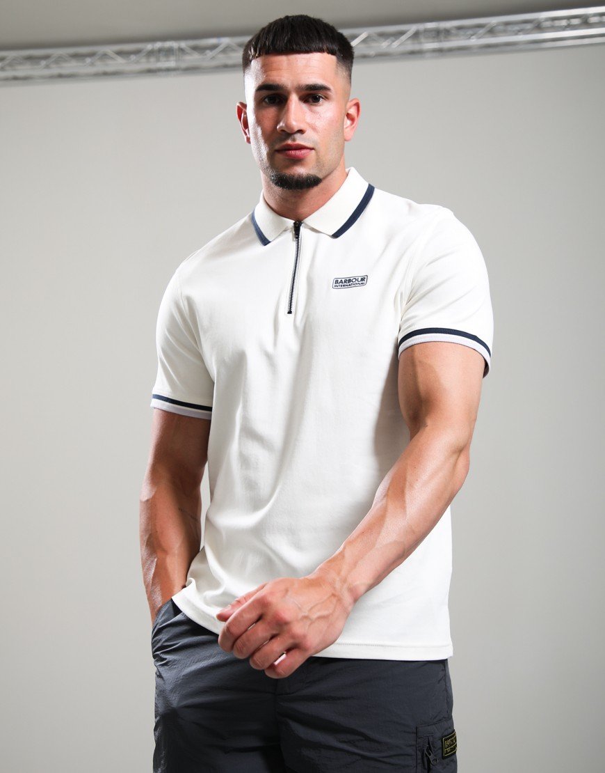 Barbour International Panter Polo Shirt Whisper White