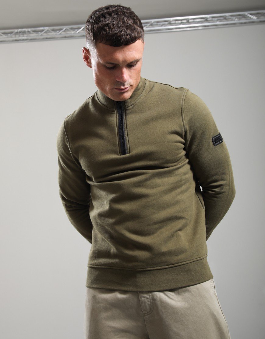 Barbour International Rufforth Half Zip Sweat Light Sage