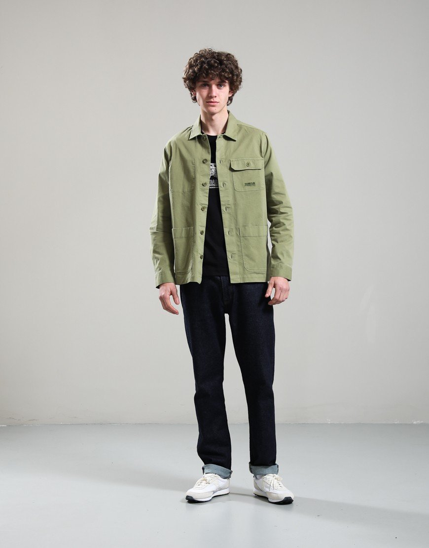 Barbour International Ruiz Overshirt Bleached Olive