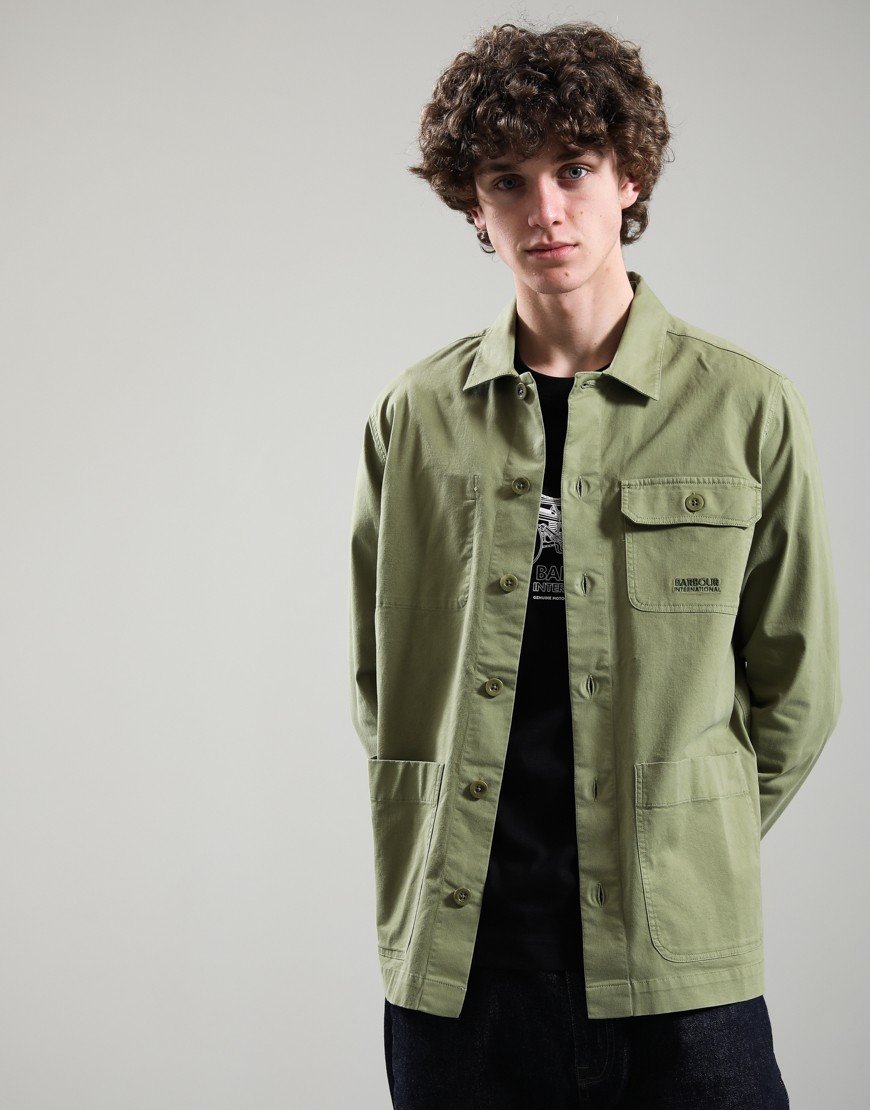Barbour International Ruiz Overshirt Bleached Olive
