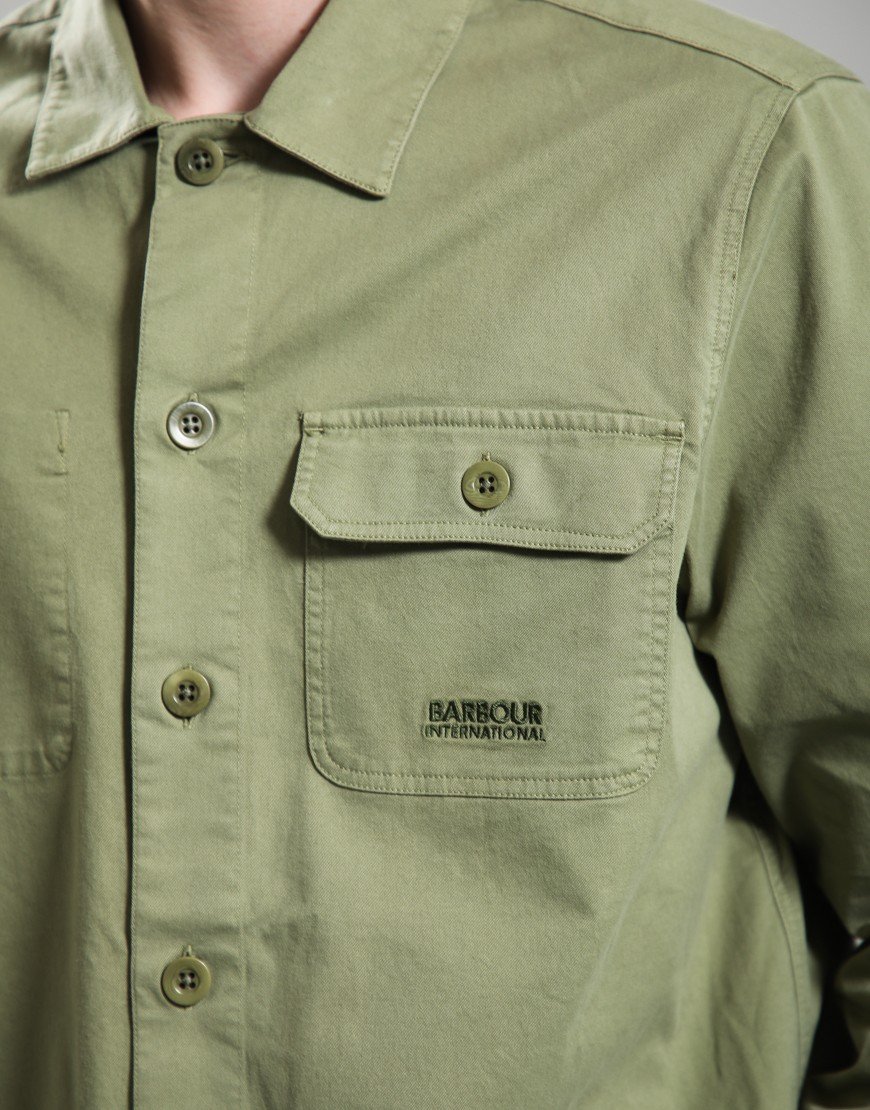 Barbour International Ruiz Overshirt Bleached Olive