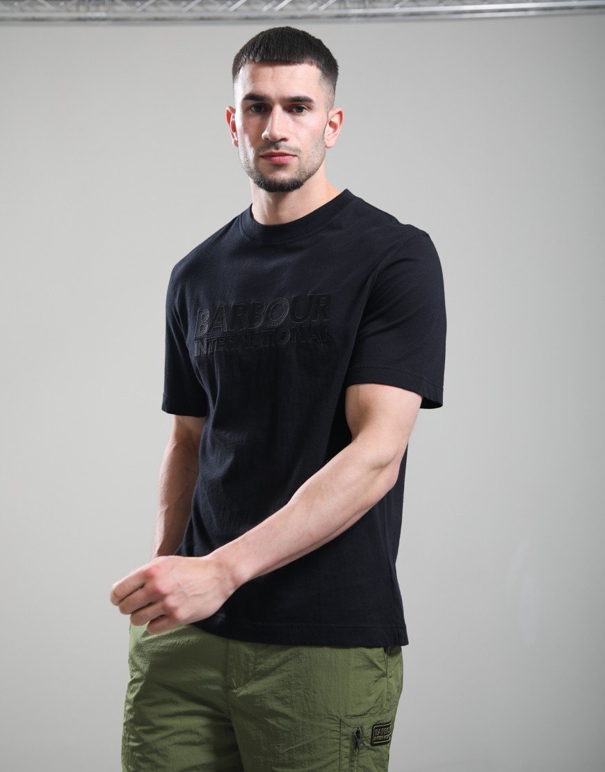 Barbour International Theo Appliqué T-Shirt Black