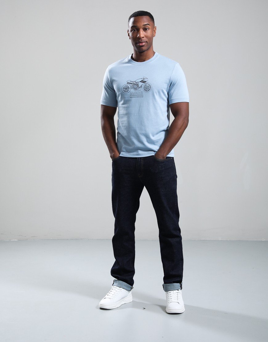 Barbour International Topher T-Shirt Cool Blue