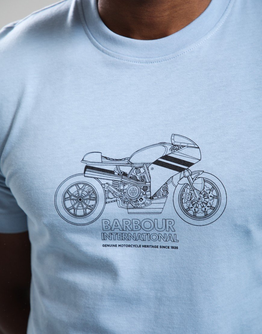 Barbour International Topher T-Shirt Cool Blue