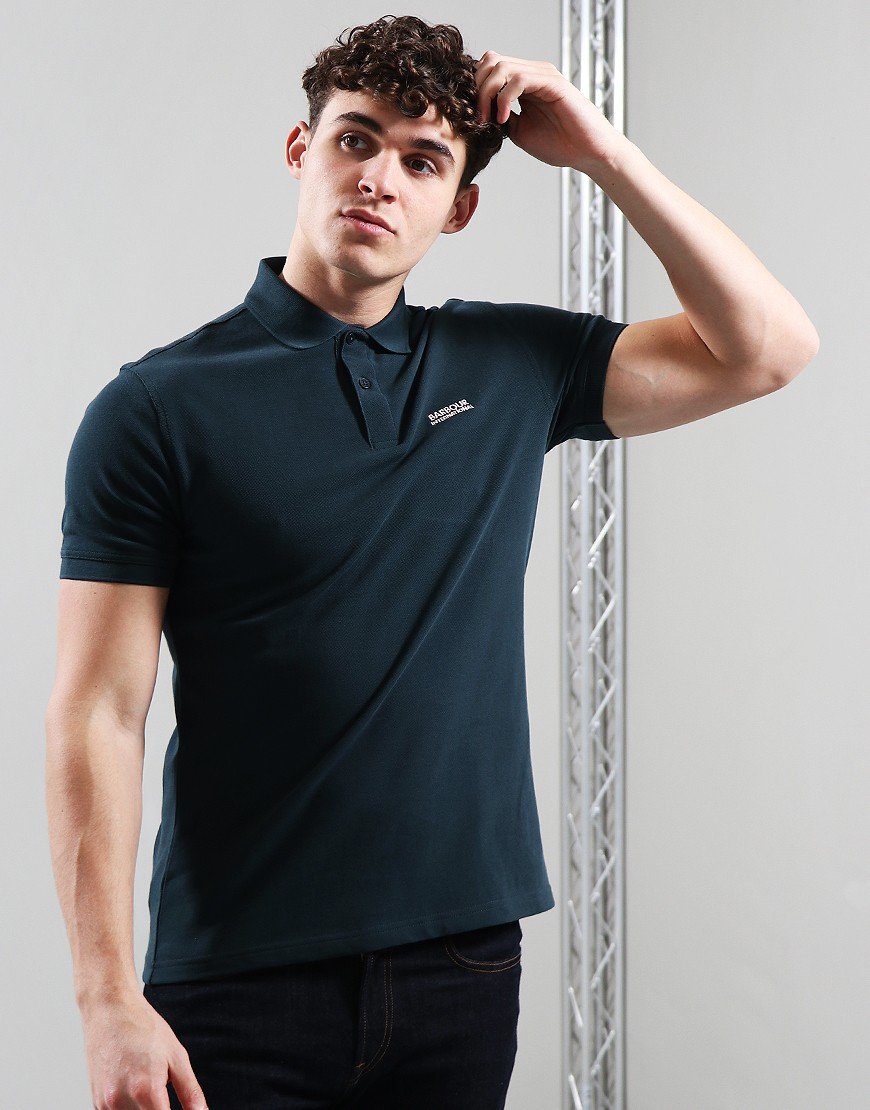 Barbour International Tourer Pique Polo Shirt Forest