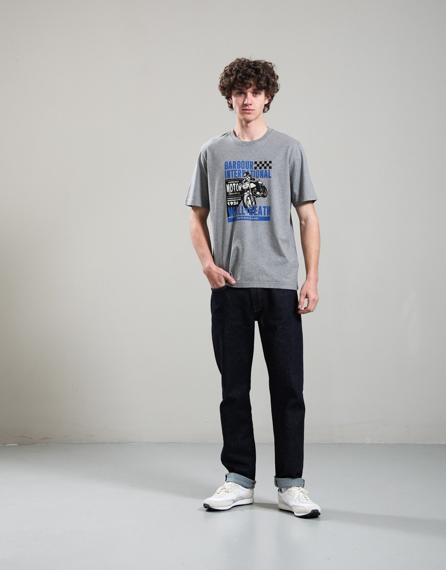 Barbour International Weekender T-Shirt Anthracite Marl
