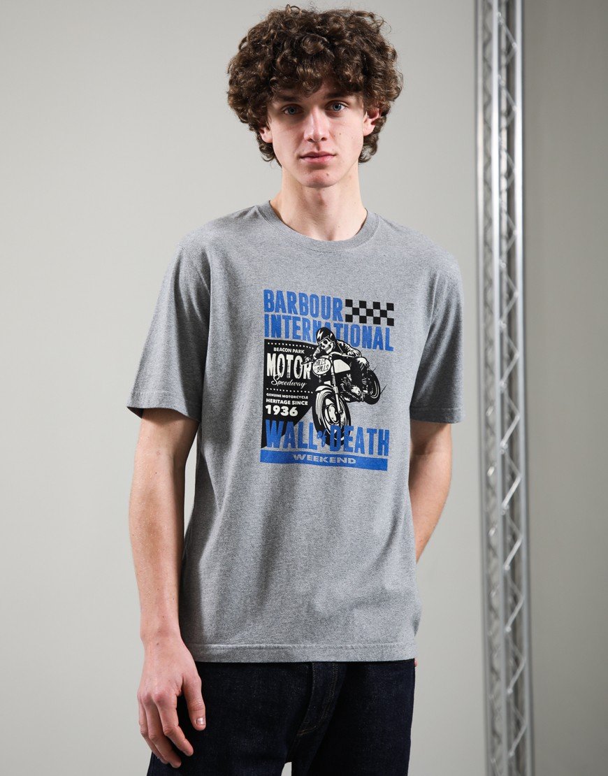 Barbour International Weekender T-Shirt Anthracite Marl