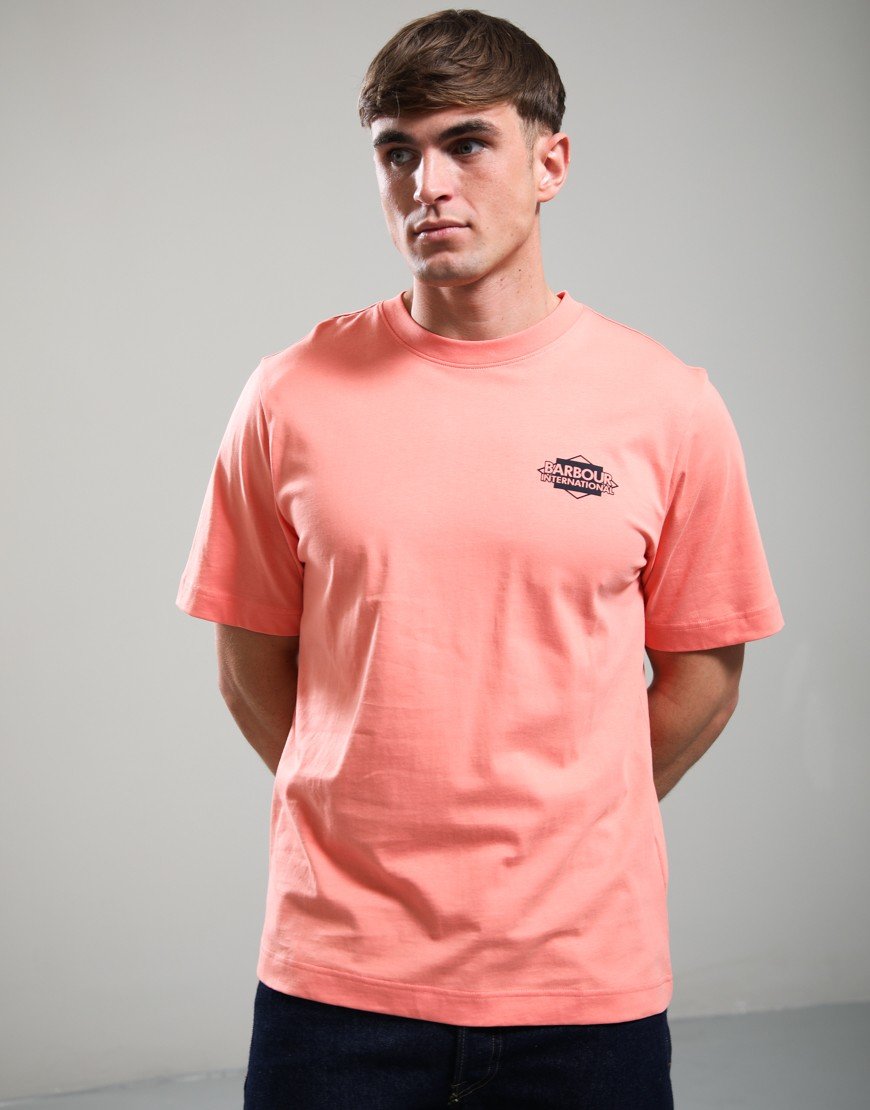 Barbour Wilmslow Graphic T-Shirt Burnt Coral