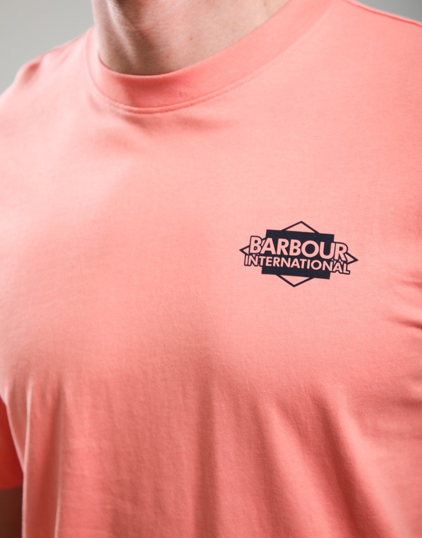 Barbour Wilmslow Graphic T-Shirt Burnt Coral
