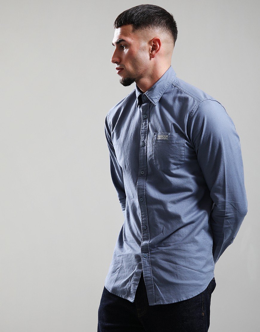 Barbour Kinetic Long Sleeve Shirt Washed Blue