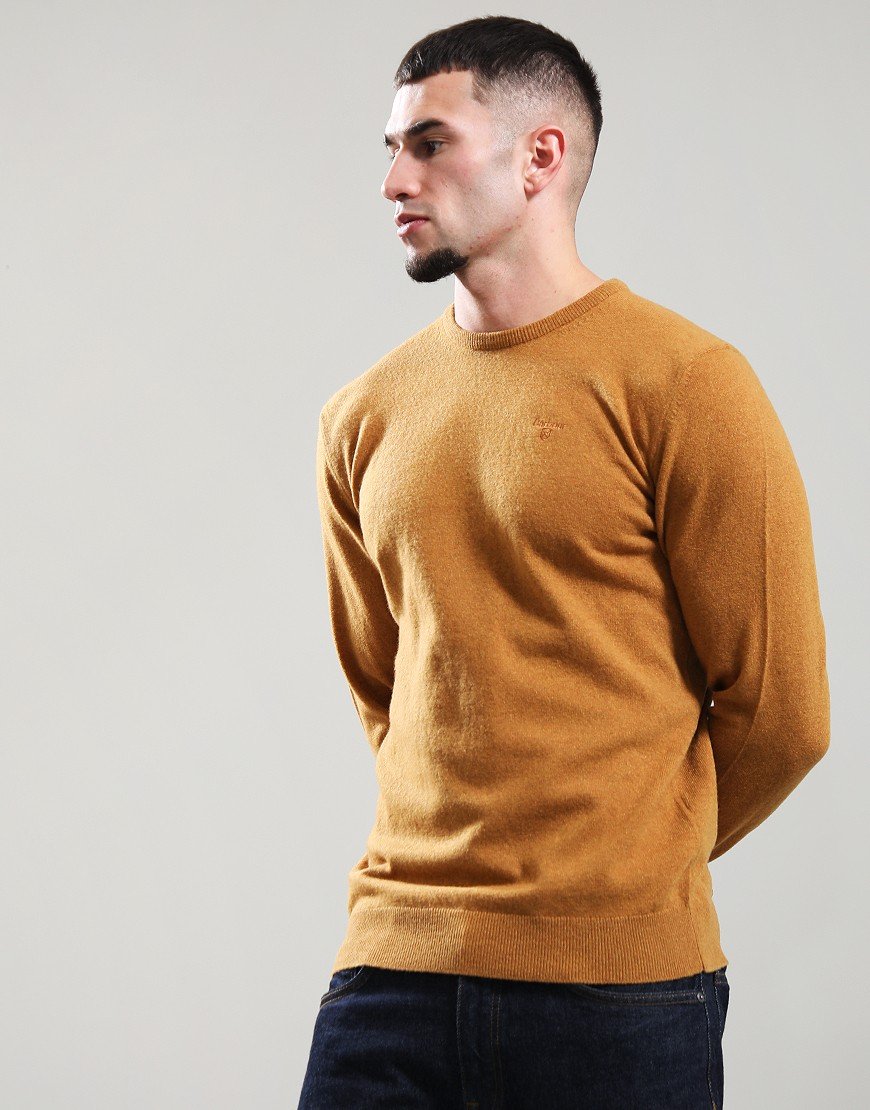 Barbour Essential Lambswool Crew Knit Dark Copper