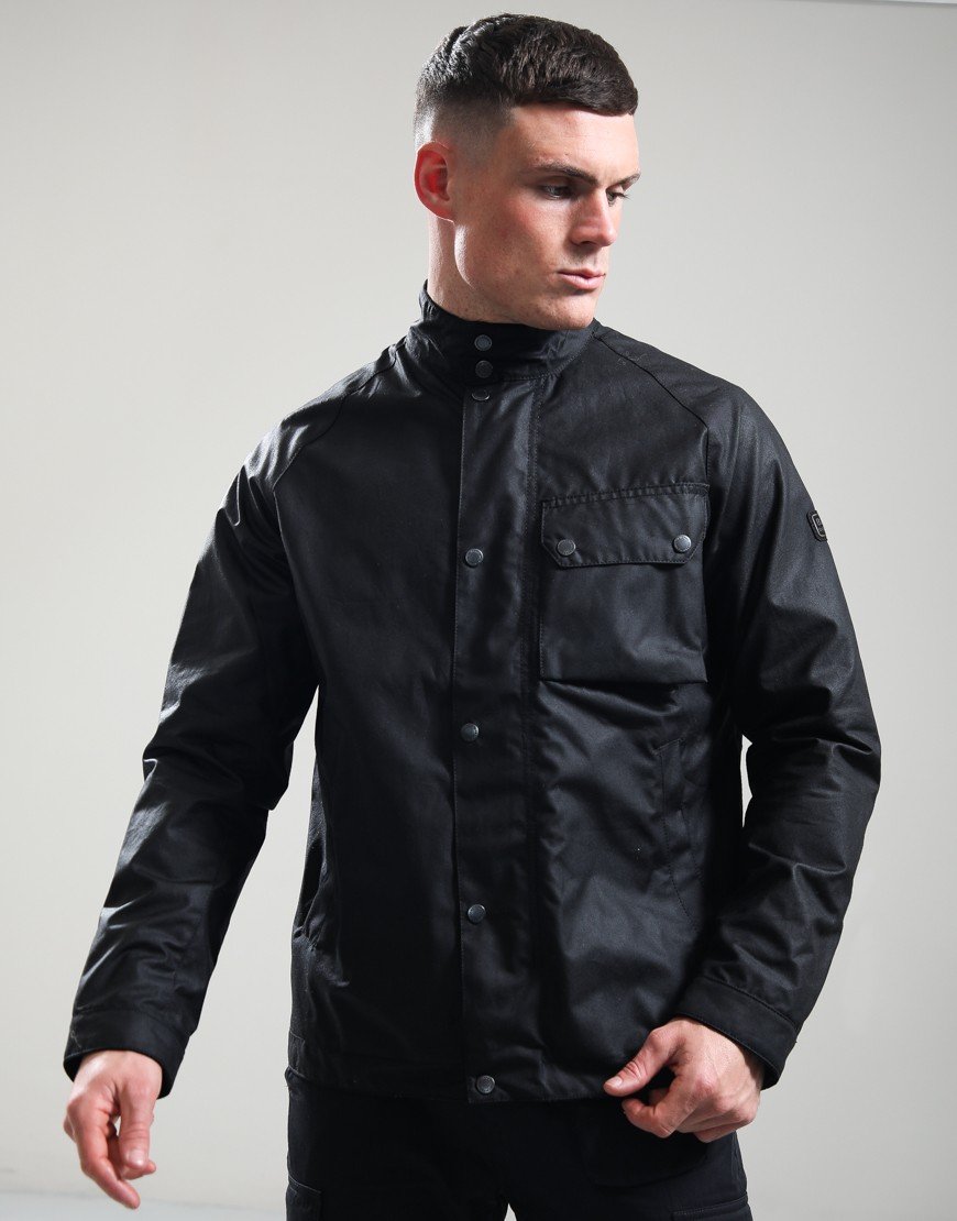 Barbour International Lexton Wax Jacket Black