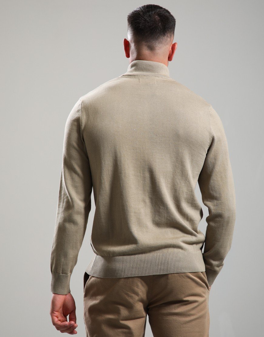 Barbour Lingwood Half Zip Sweat Washed Stone
