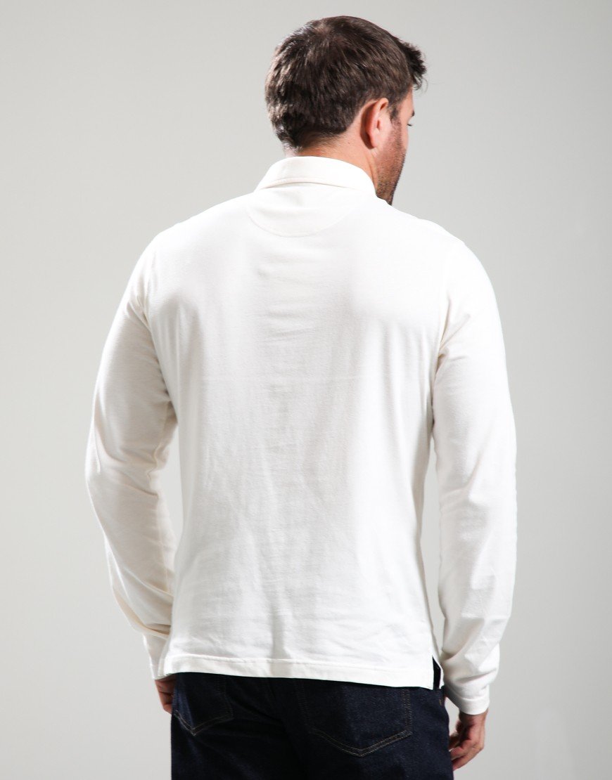 Barbour Corpatch Long Sleeve Polo Shirt Whisper White