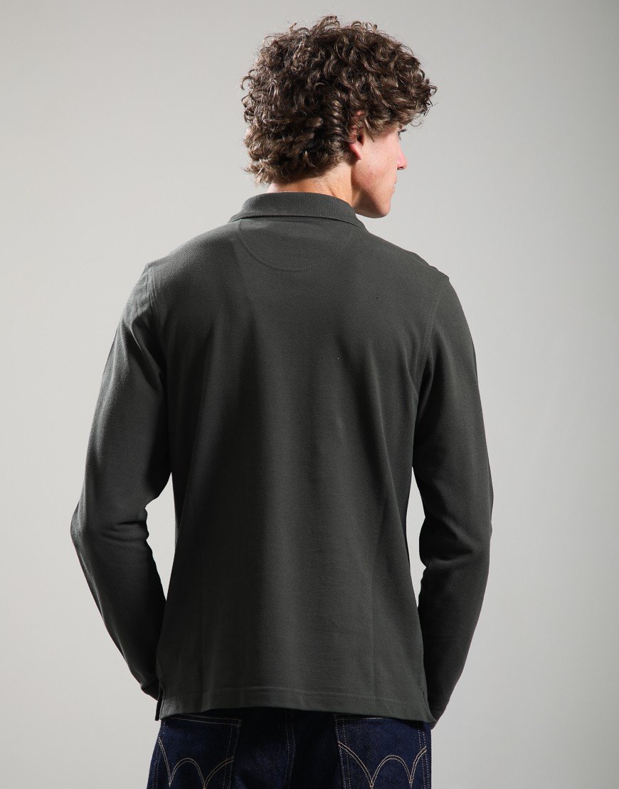 Barbour Long Sleeved Sports Polo Shirt  Forest