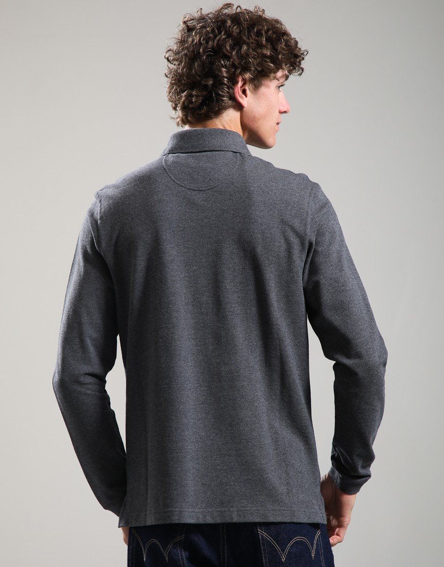 Barbour Long Sleeved Sports Polo Shirt  Slate