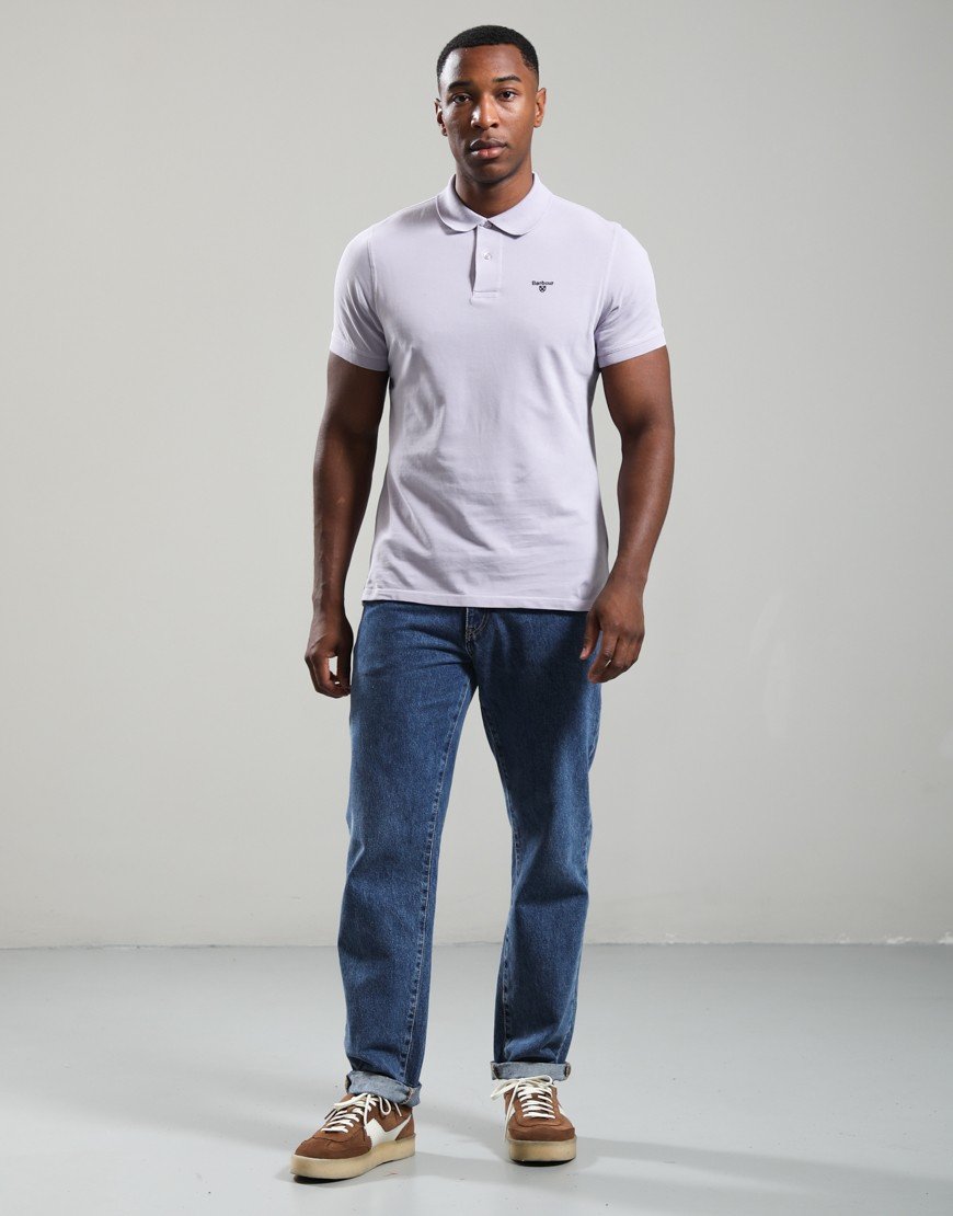 Barbour Lightweight Sports Polo Shirt Heather Mist
