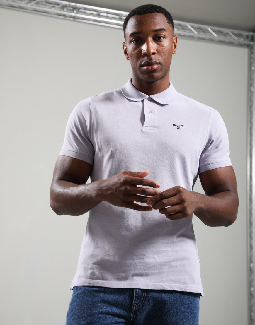 Barbour Lightweight Sports Polo Shirt Heather Mist