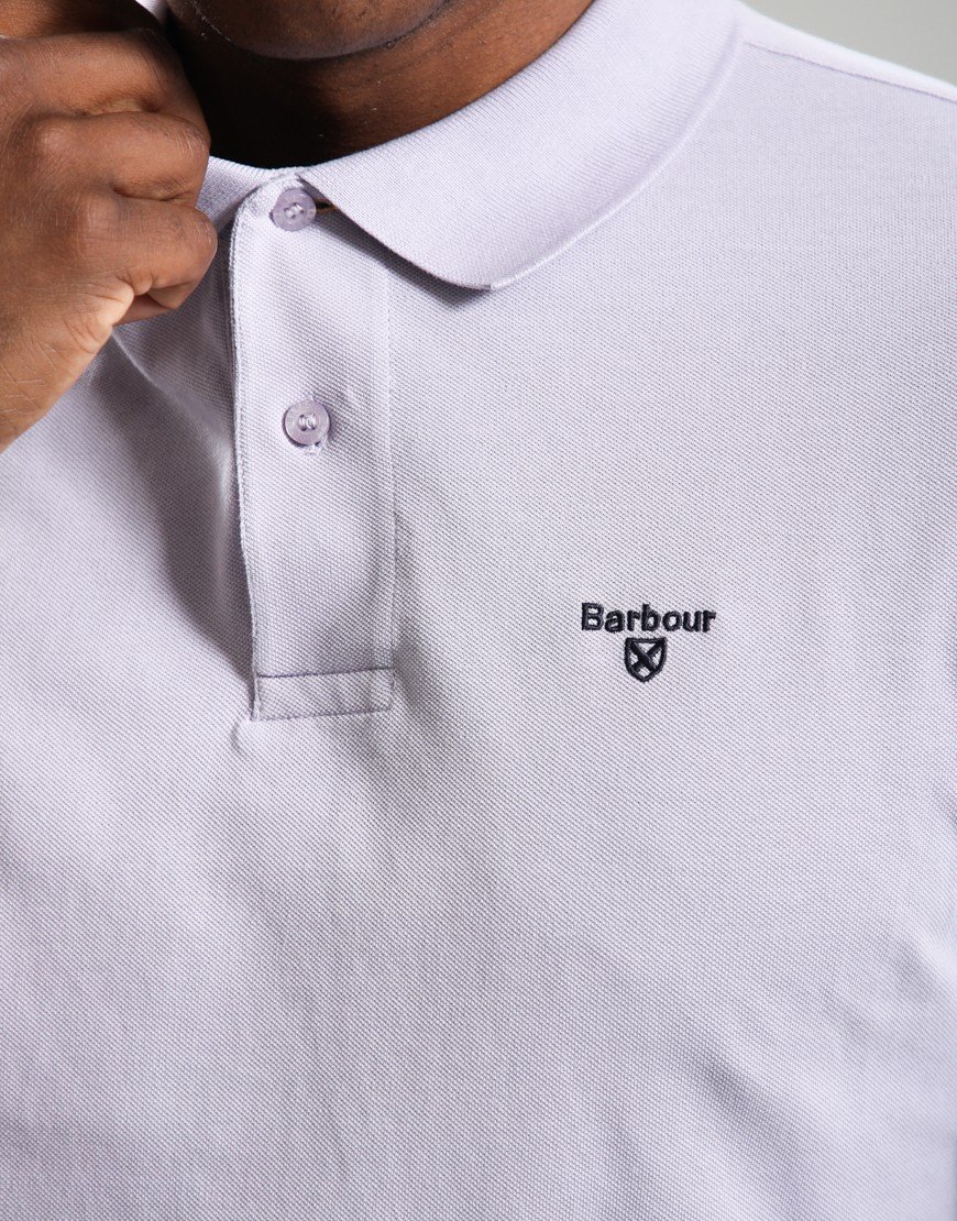 Barbour Lightweight Sports Polo Shirt Heather Mist