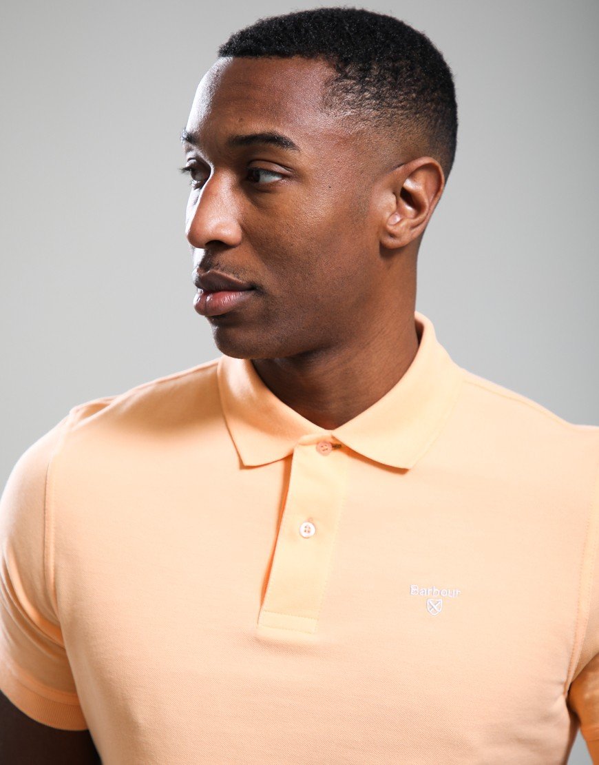 Barbour Lightweight Sports Polo Shirt Coral Sands