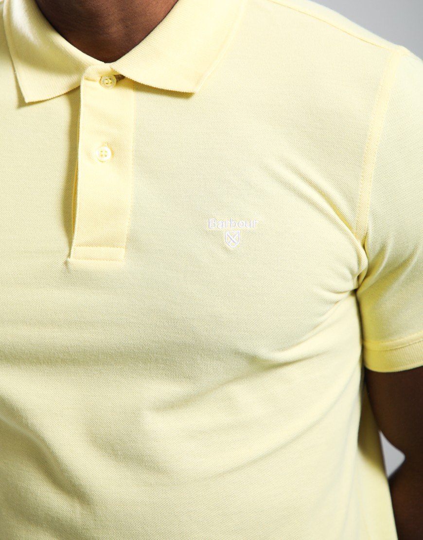 Barbour Lightweight Sports Polo Shirt Heritage Lemon