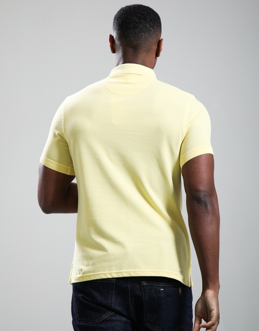Barbour Lightweight Sports Polo Shirt Heritage Lemon