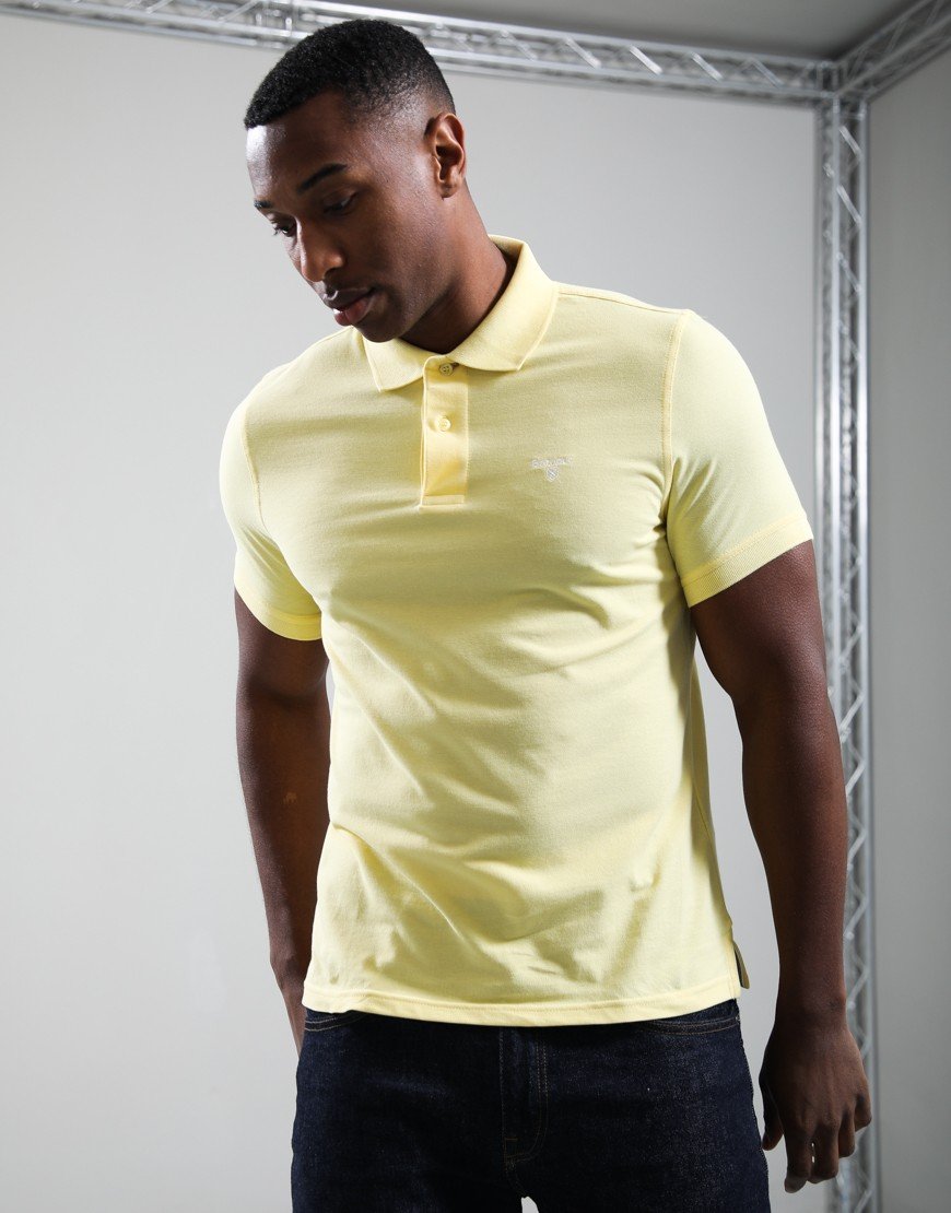 Barbour Lightweight Sports Polo Shirt Heritage Lemon