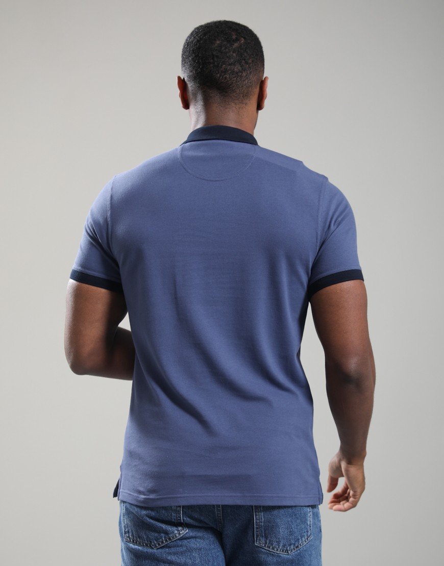Barbour Lynmouth Tipped Tailored Fit Polo Shirt Oceana