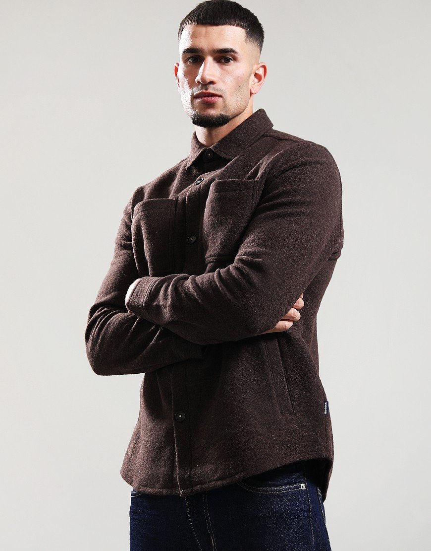 Barbour Marlow Wool Overshirt Dark Oak