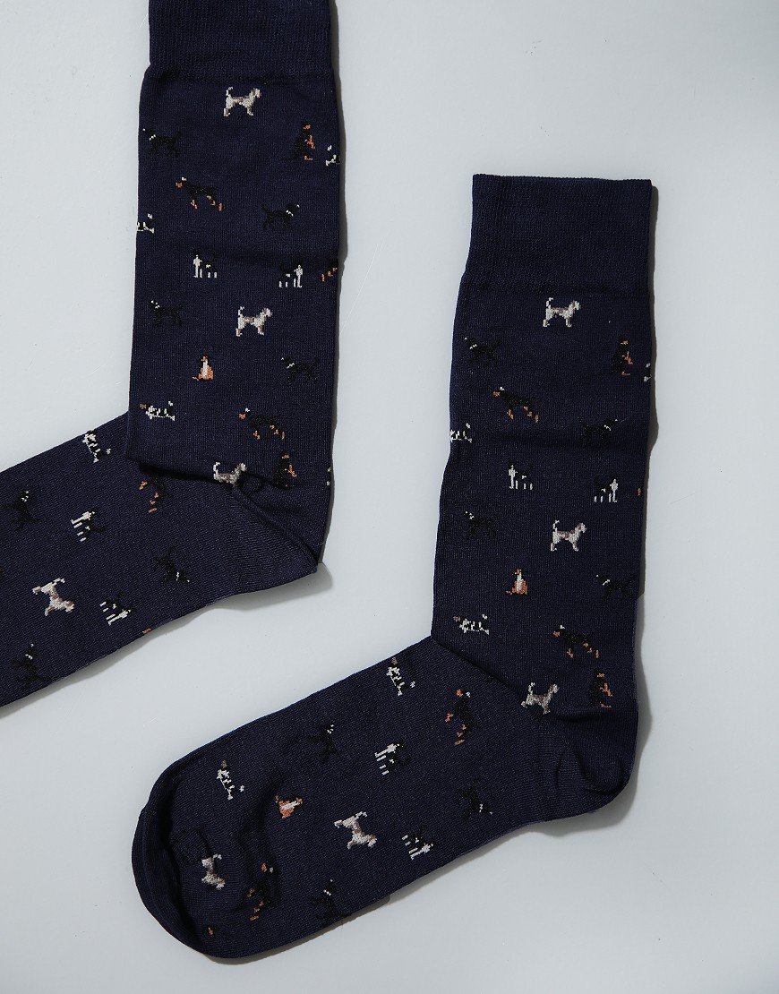 Barbour Mavin Socks Mid Blue/Dog