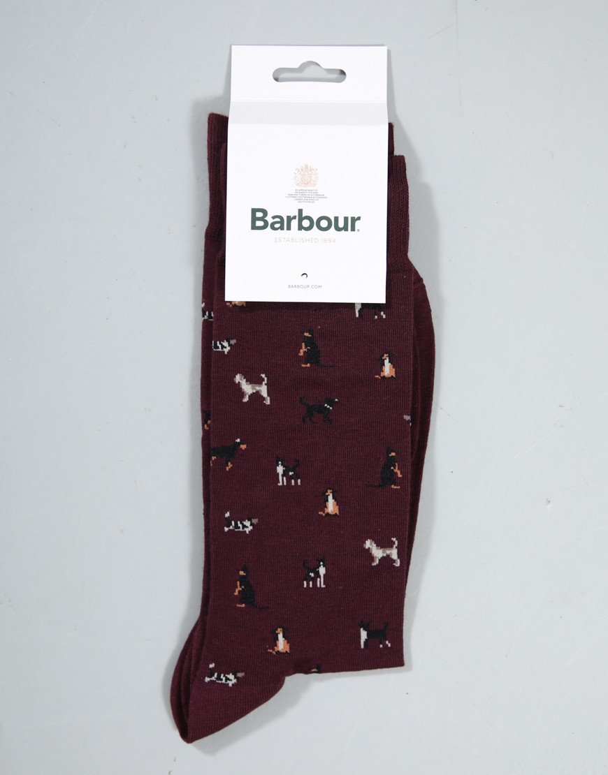 Barbour Mavin Socks Bordeaux/Dog