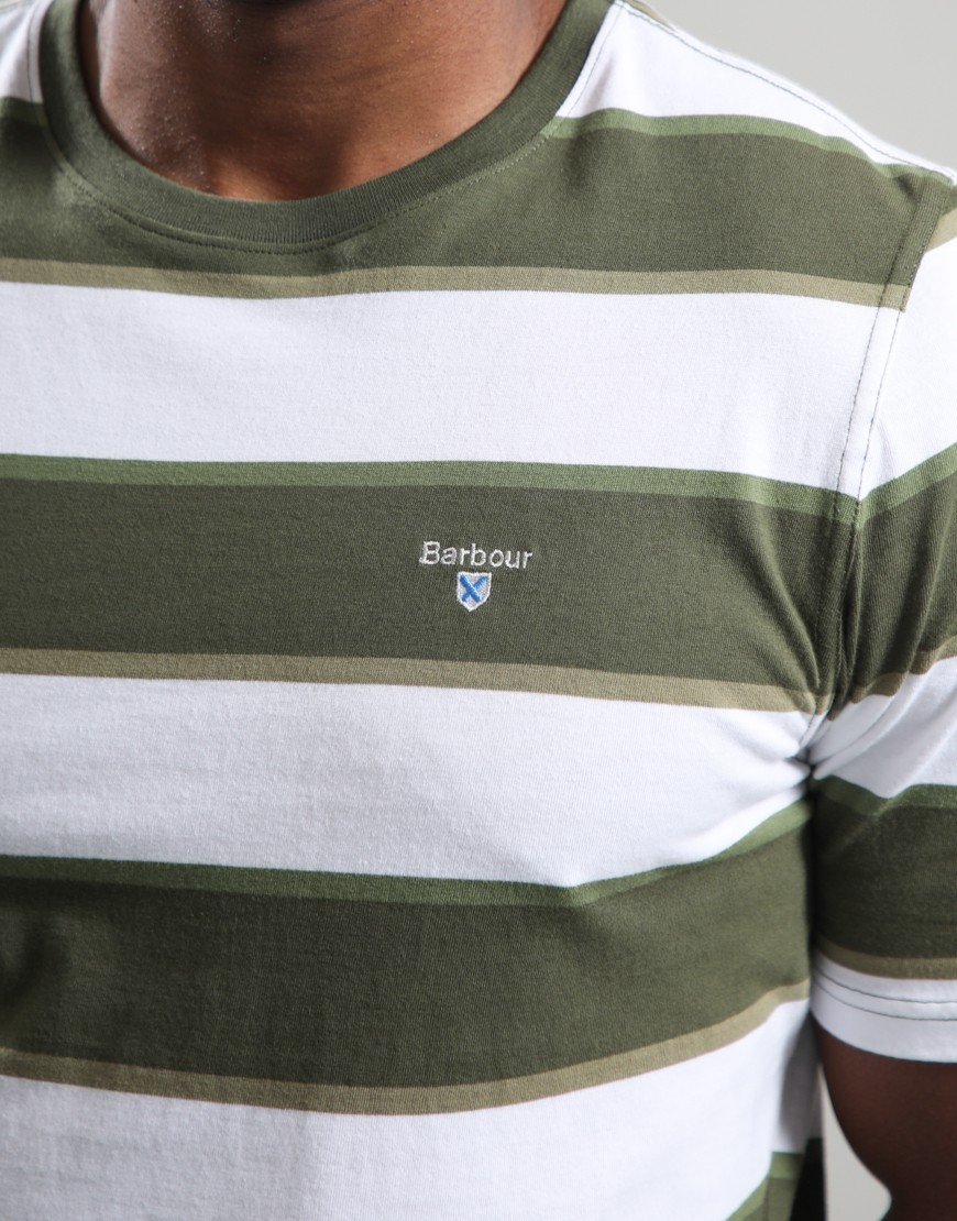 Barbour Meldon Stripe T-Shirt Olive