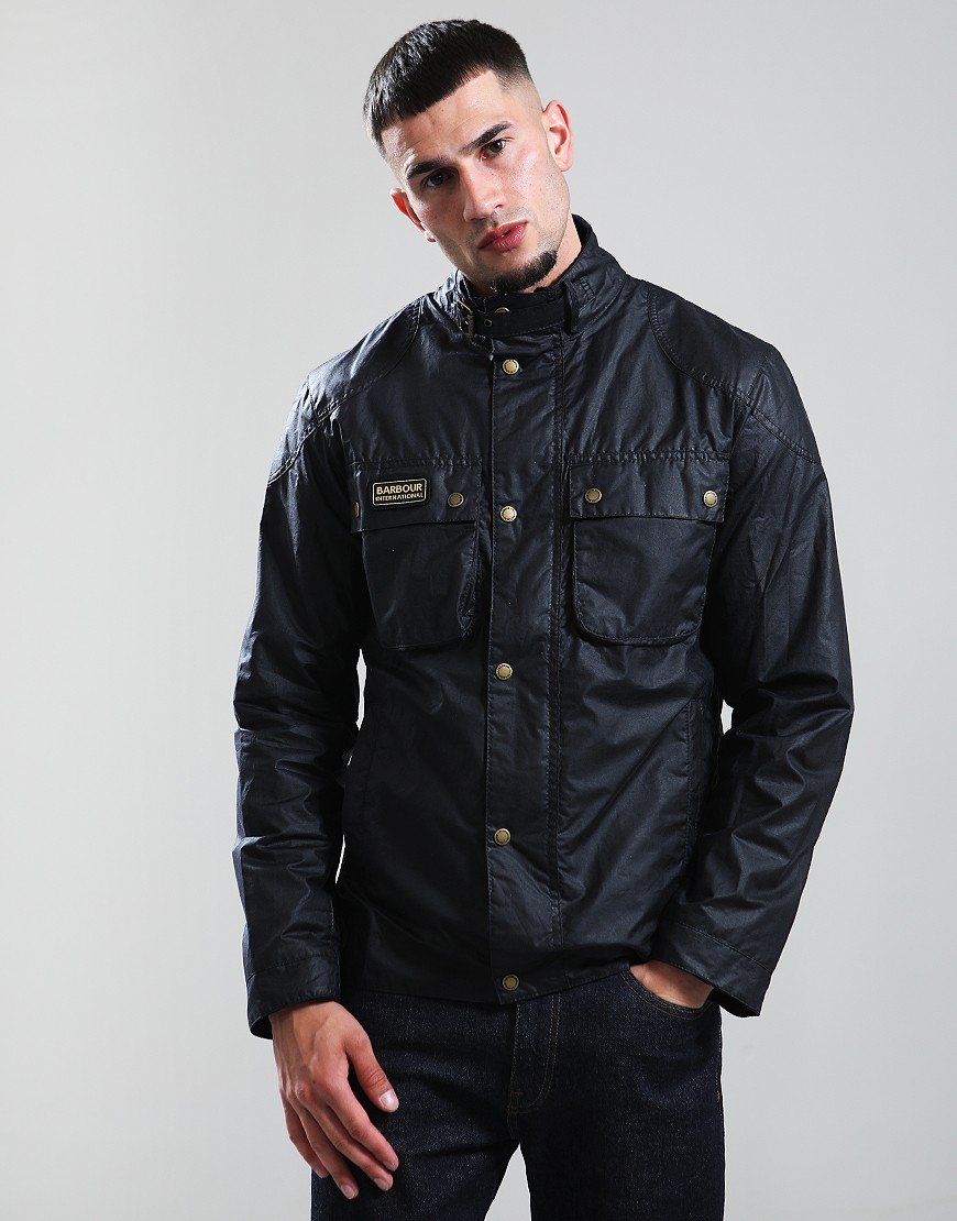 Barbour International Merton Wax Jacket Navy