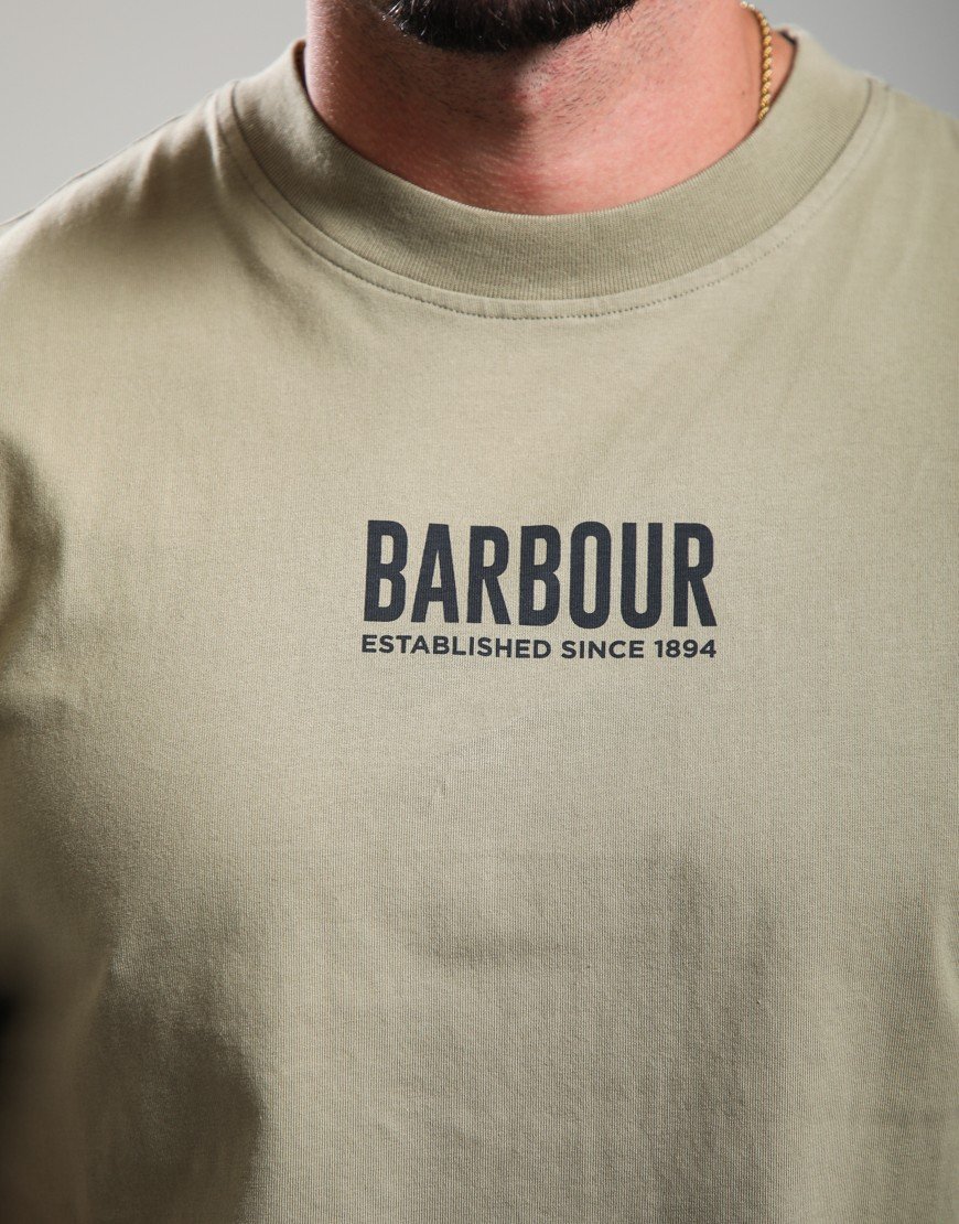Barbour Morden Relaxed Graphic T-Shirt Grey Olive