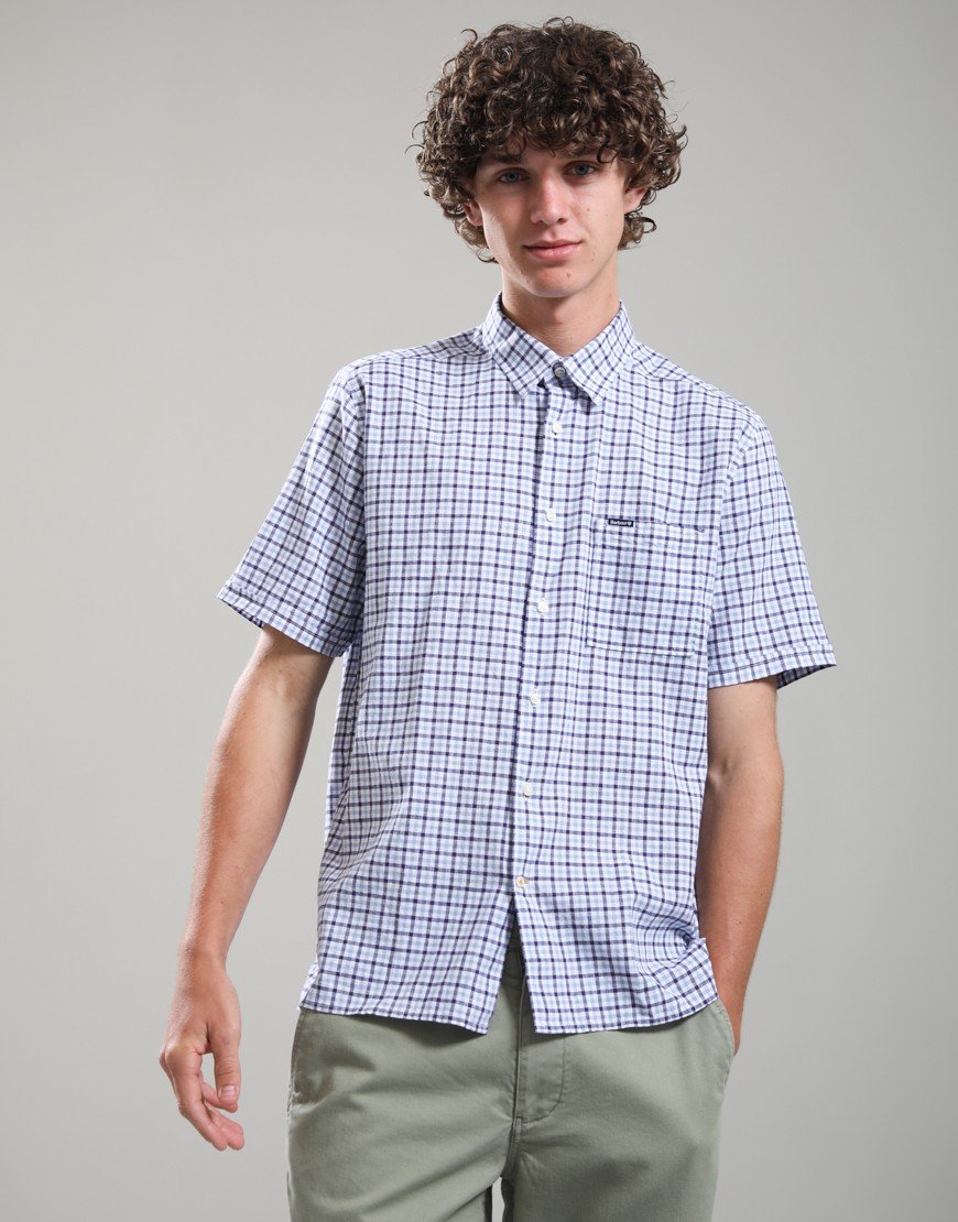 Barbour Nelson Gingham Summer Fit Shirt Blue
