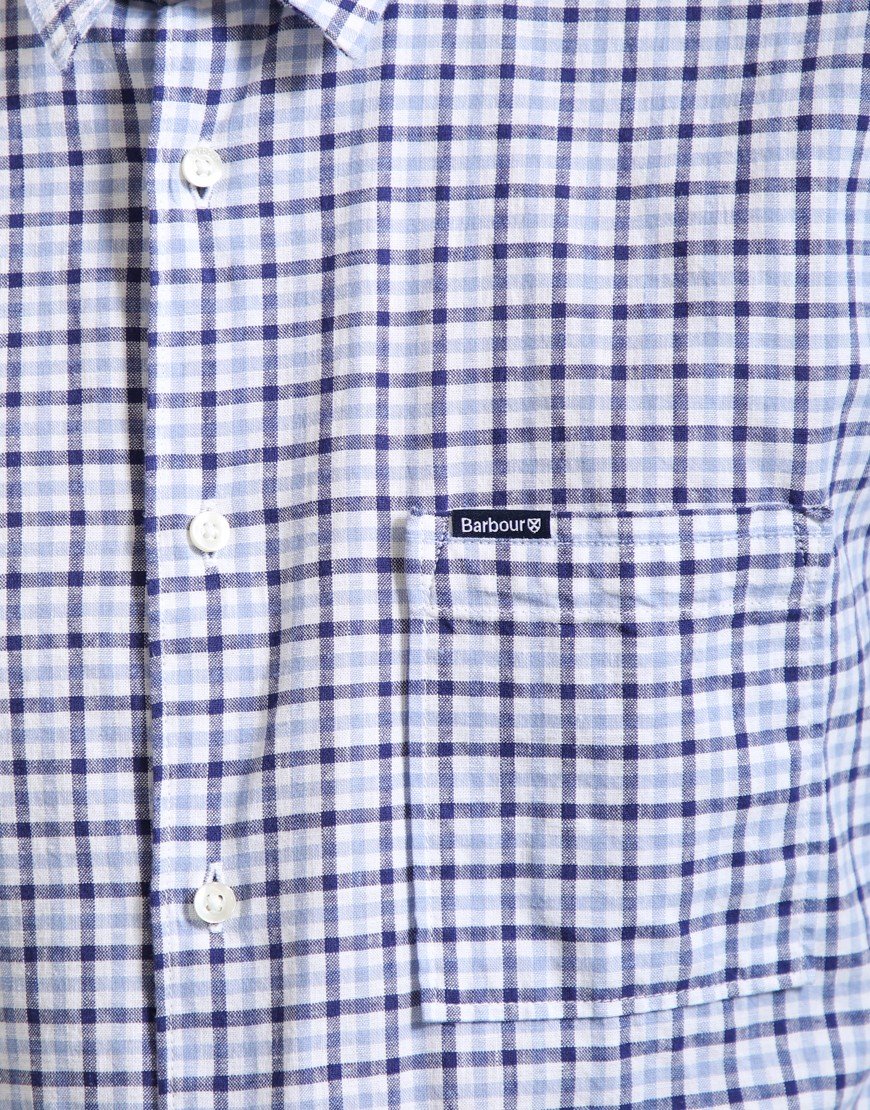 Barbour Nelson Gingham Summer Fit Shirt Blue