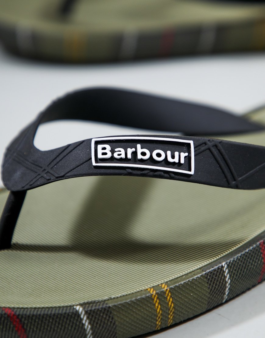 Barbour Oakdale Sandal  Olive/Classic Tartan