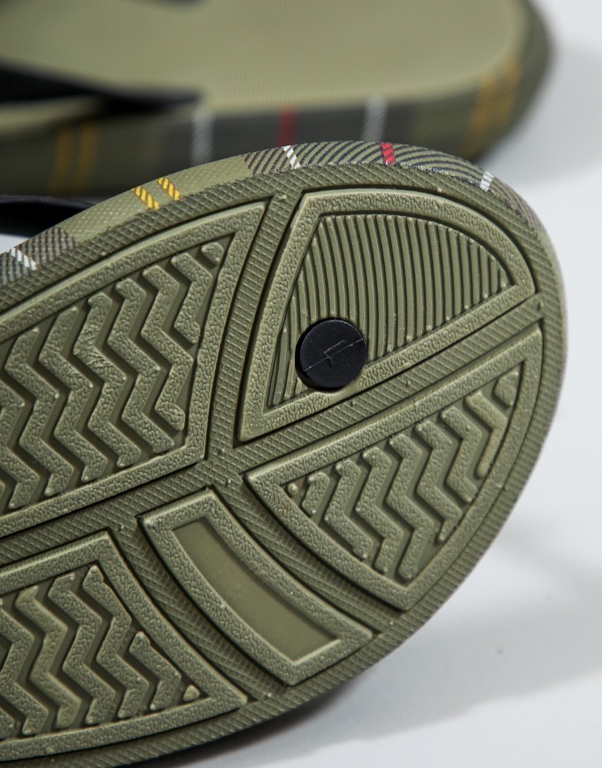 Barbour Oakdale Sandal  Olive/Classic Tartan
