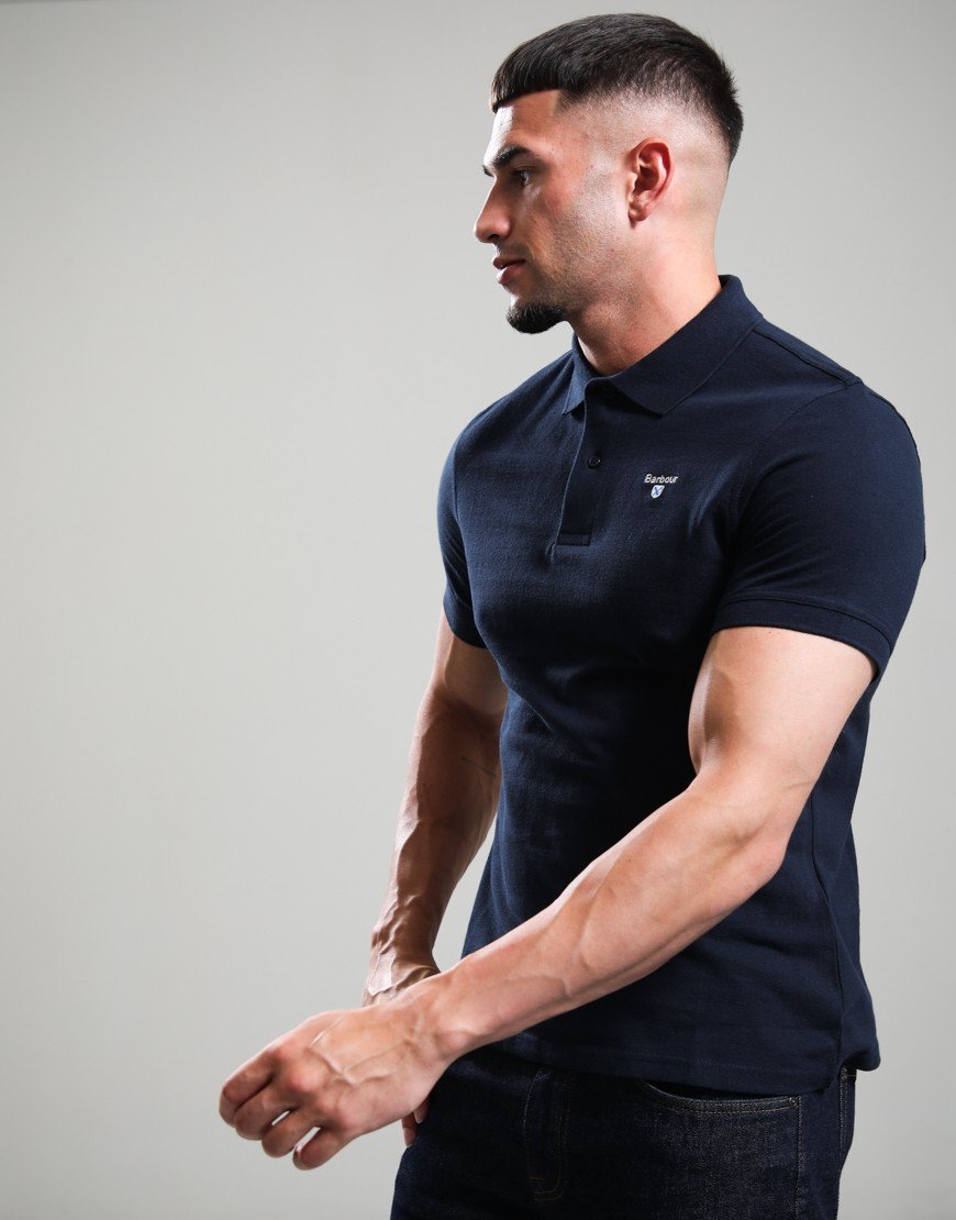 Barbour OG Sports Polo Shirt New Navy