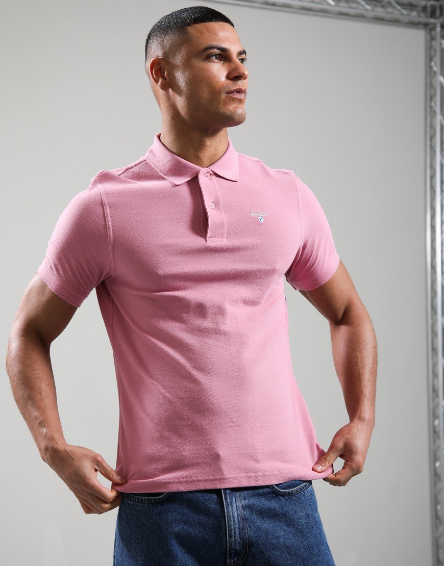 Barbour Original Sports Polo Shirt True Pink