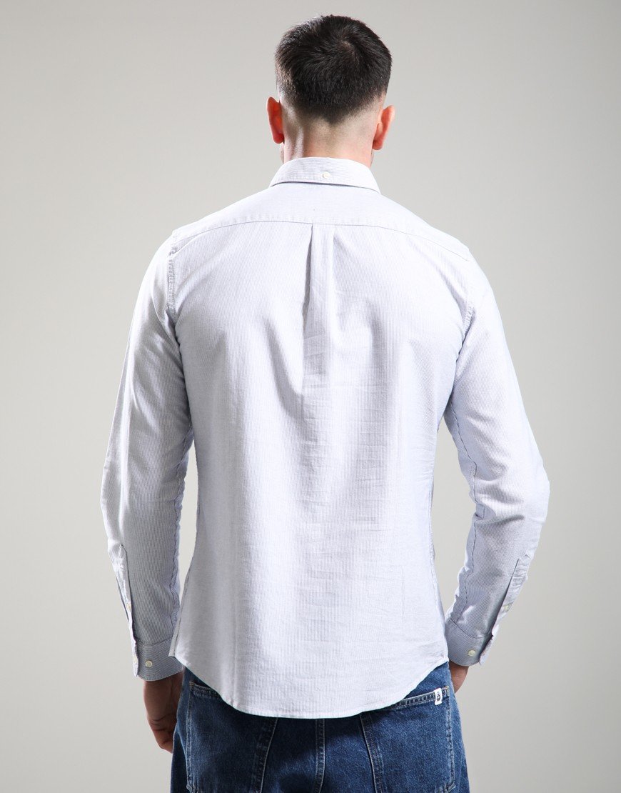 Barbour Oxtown Tailored Shirt Grey Blue