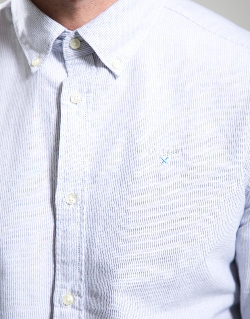 Barbour Oxtown Tailored Shirt Grey Blue