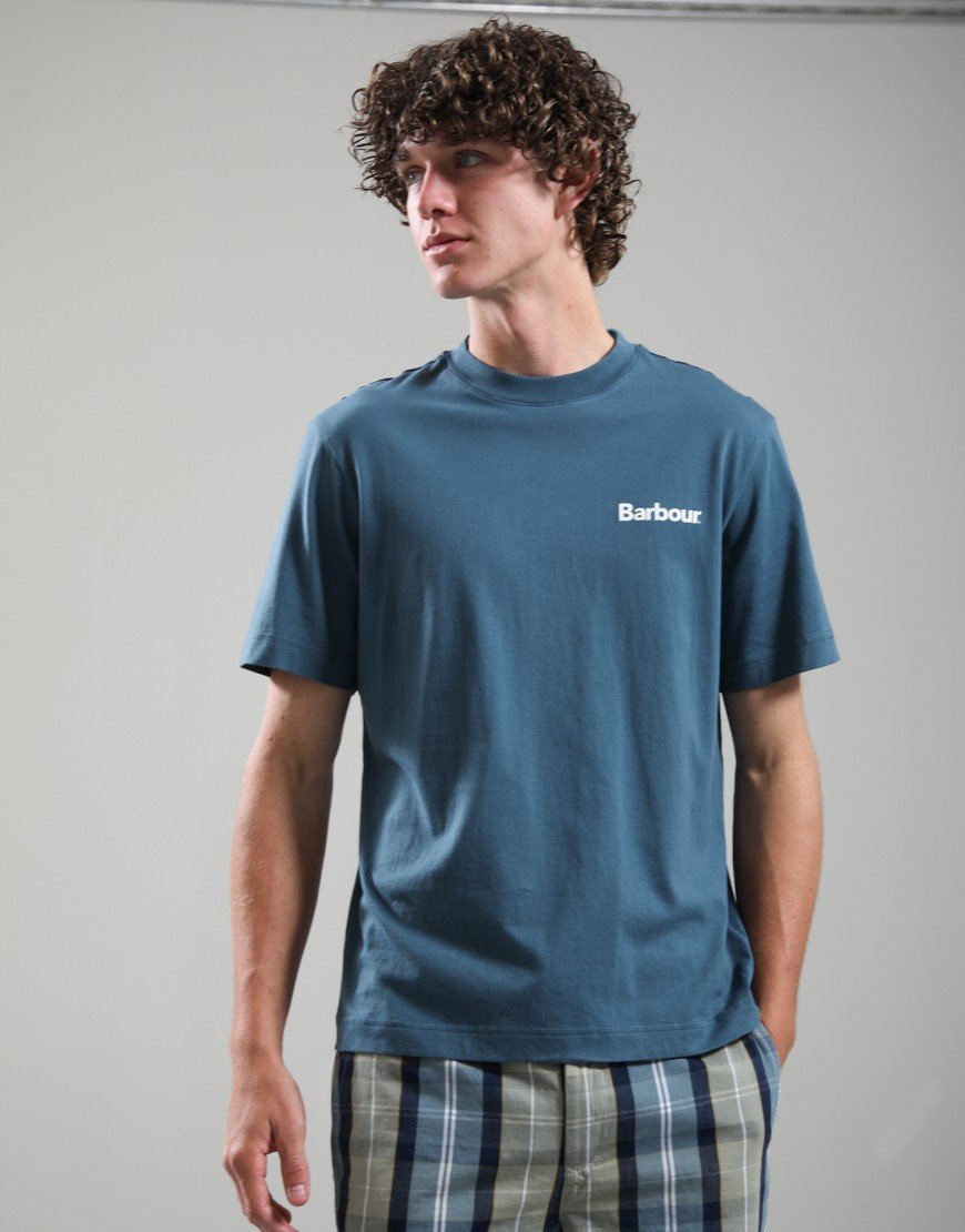 Barbour Packling Relaxed Graphic T-Shirt Dusk Blue
