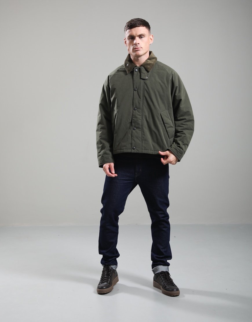 Barbour Padded Rollback Transport Jacket Olive