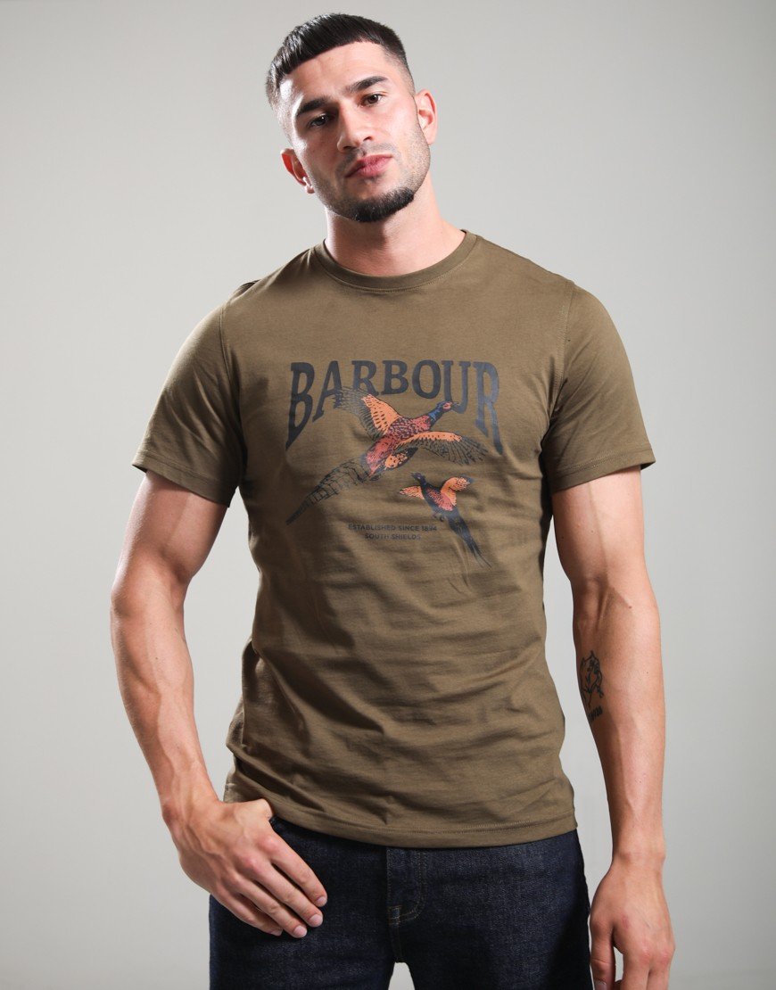 Barbour Pheasant Graphic Tailored T-Shirt Beech